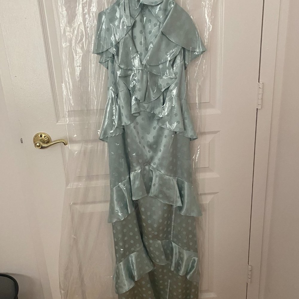 X REVOLVE BRIGITA DRESS IN MINT - Picture 4 of 5